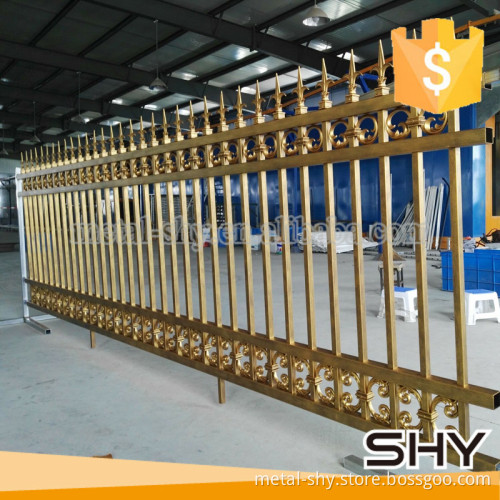 golden color aluminum sliding gate